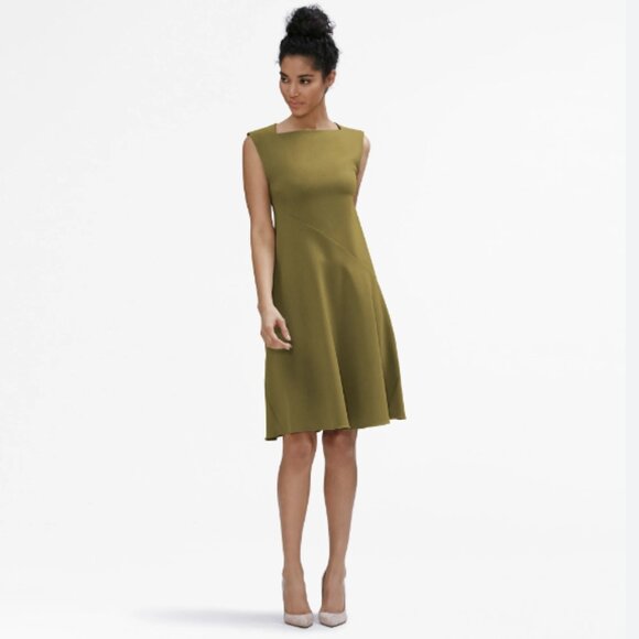 MM Lafleur The Pauline Dress In True Olive | Size 0P/XS - Picture 1 of 15